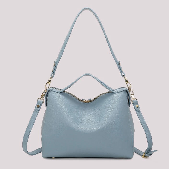 Mimì-Muà BORSA A SPALLA CON TIRA ZIP CON DETTAGLIO QUADRATO