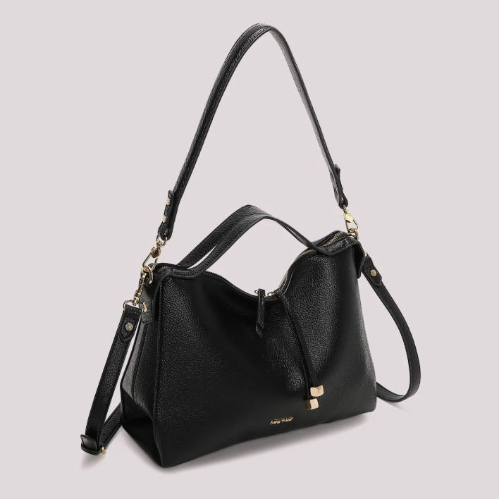 Mimì-Muà BORSA A SPALLA CON TIRA ZIP CON DETTAGLIO QUADRATO