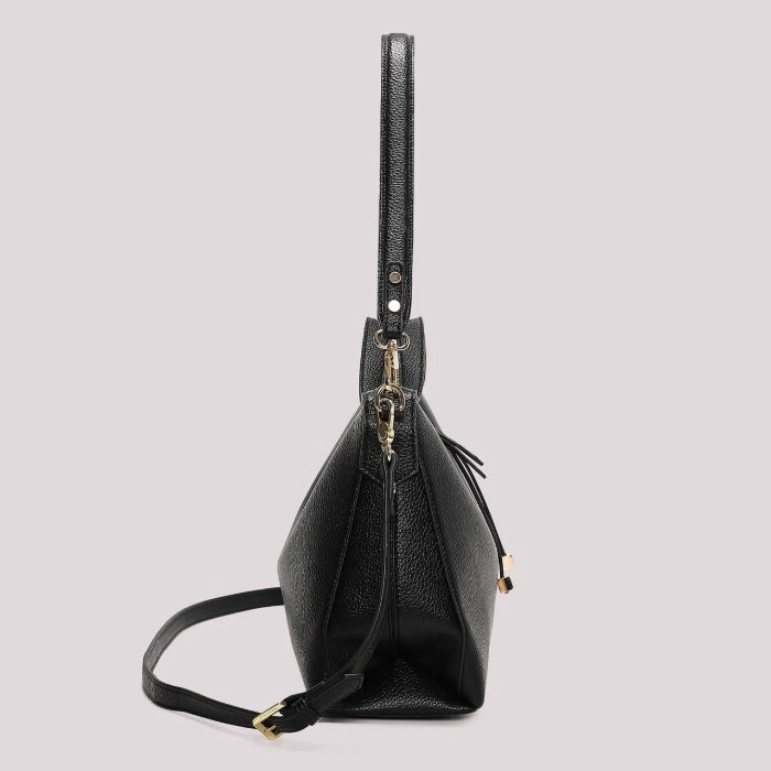 Mimì-Muà BORSA A SPALLA CON TIRA ZIP CON DETTAGLIO QUADRATO