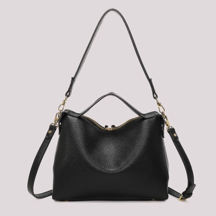 Mimì-Muà BORSA A SPALLA CON TIRA ZIP CON DETTAGLIO QUADRATO