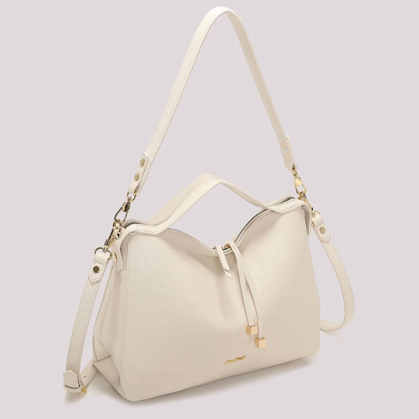 Mimì-Muà BORSA A SPALLA CON TIRA ZIP CON DETTAGLIO QUADRATO