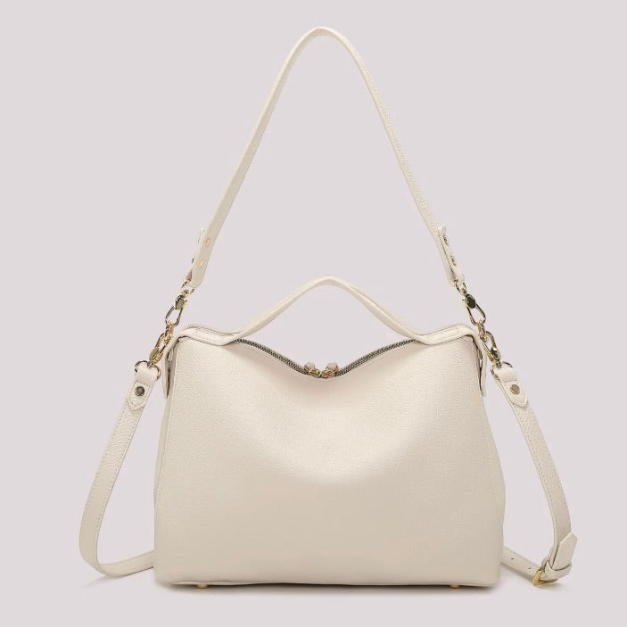 Mimì-Muà BORSA A SPALLA CON TIRA ZIP CON DETTAGLIO QUADRATO
