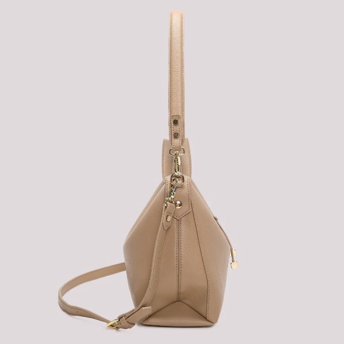 Mimì-Muà BORSA A SPALLA CON TIRA ZIP CON DETTAGLIO QUADRATO