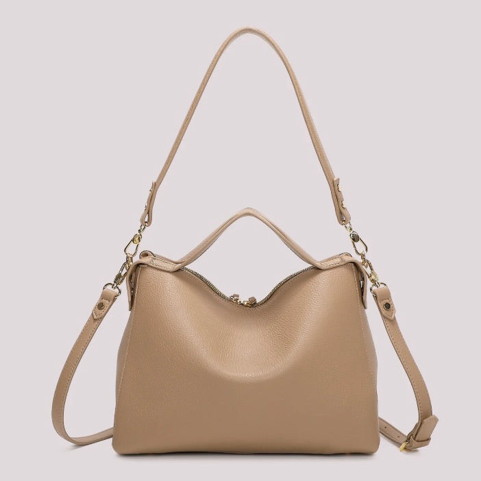 Mimì-Muà BORSA A SPALLA CON TIRA ZIP CON DETTAGLIO QUADRATO