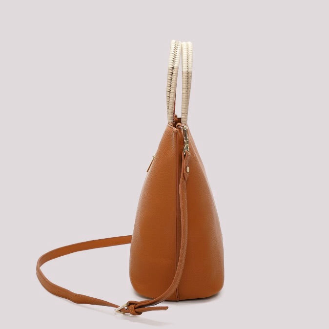 Mimì-Muà BORSA SHOPPING CON MANICO INTRECCIATO