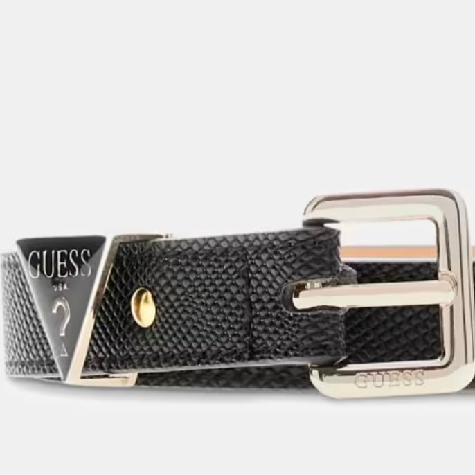 GUESS CINTURA NERA CON LOGO