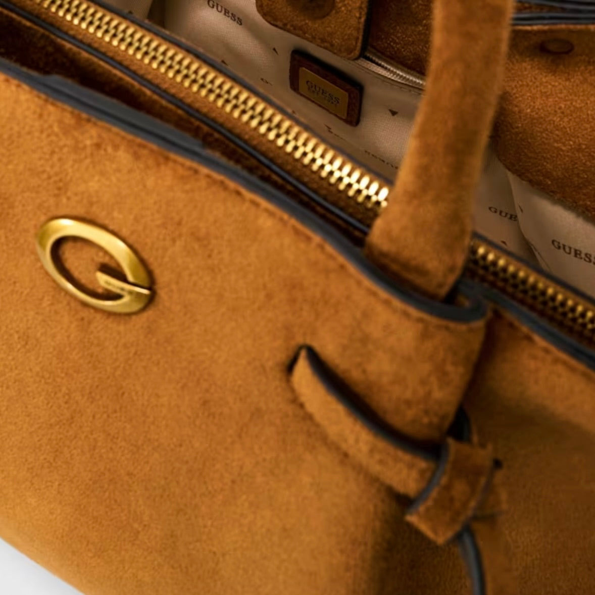 GUESS ALLEGRA GIRLFRIEND SATCHEL SUEDE