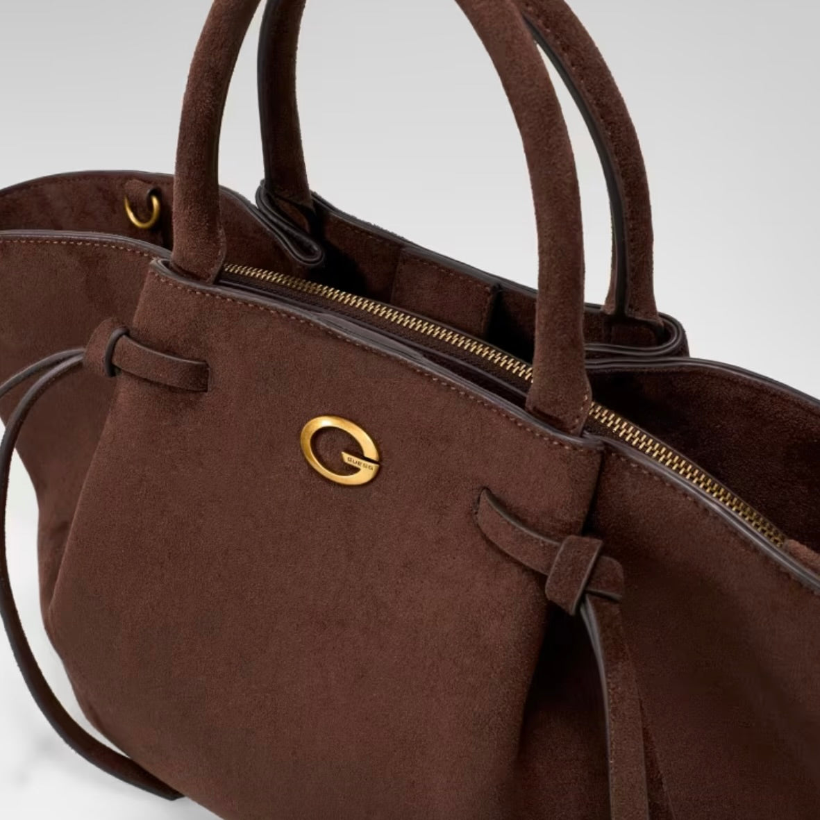 GUESS ALLEGRA GIRLFRIEND SATCHEL SUEDE