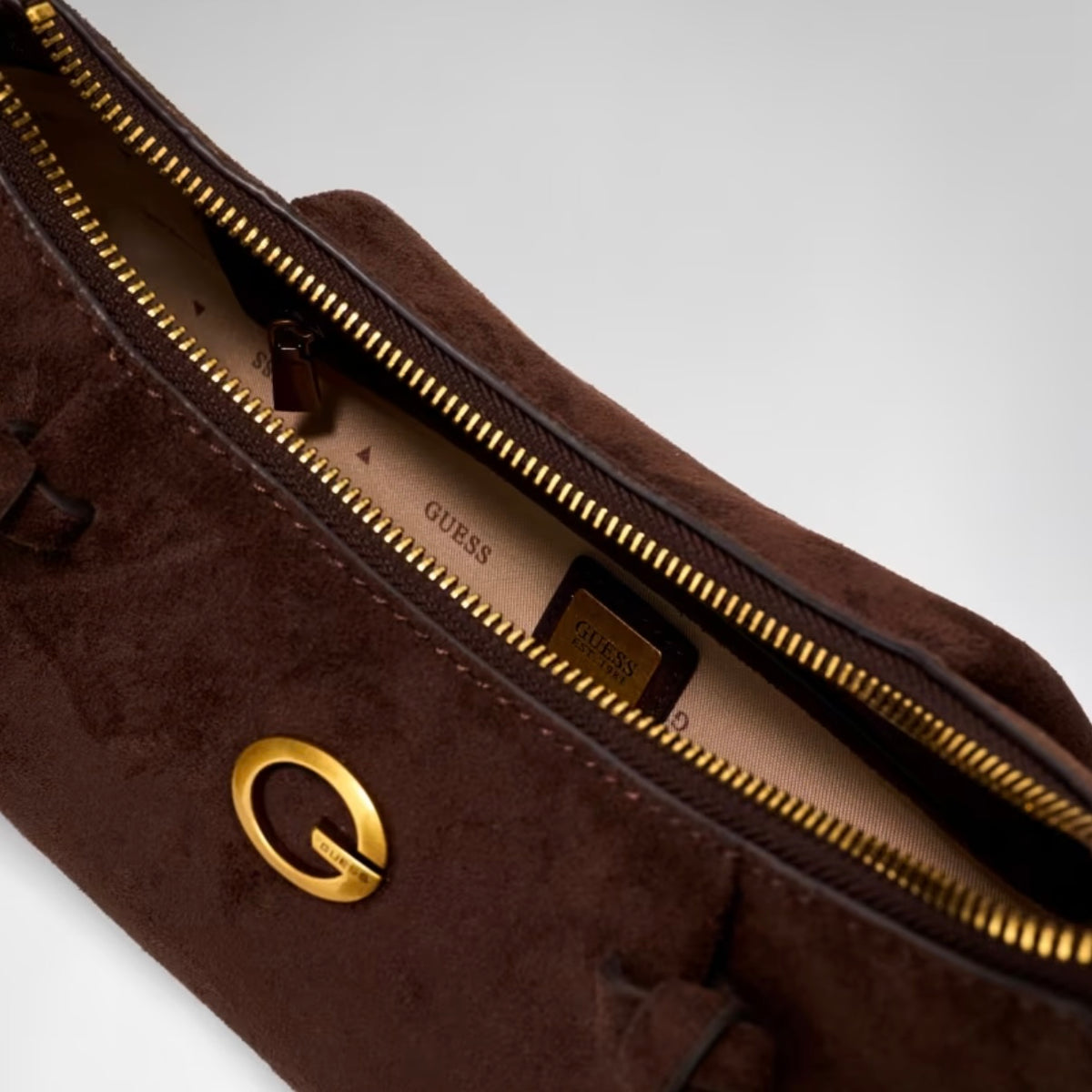 GUESS ALLEGRA SHOULDER BAG SUEDE