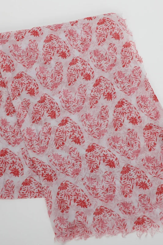 Mimì Muà FOULARD CON CUORI DI FIORI (135X135 cm)