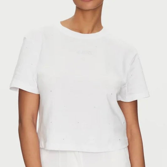 GUESS T-SHIRT LOGO+STRASS