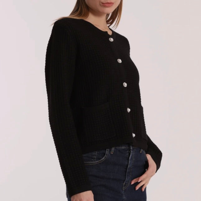Mimì-Muà MAGLIA CARDIGAN NIDO D'APE