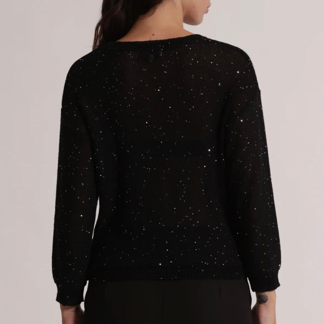 Mimì-Muà MAGLIA TRASPARENTE CON PAILLETTES